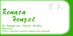 renata henzel business card